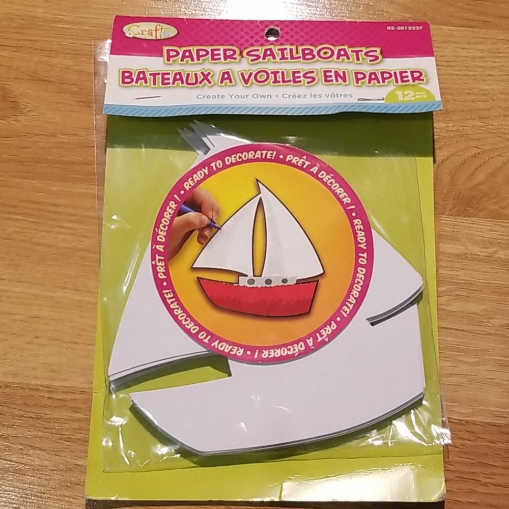 Paper sailboats create your own ready to decorate